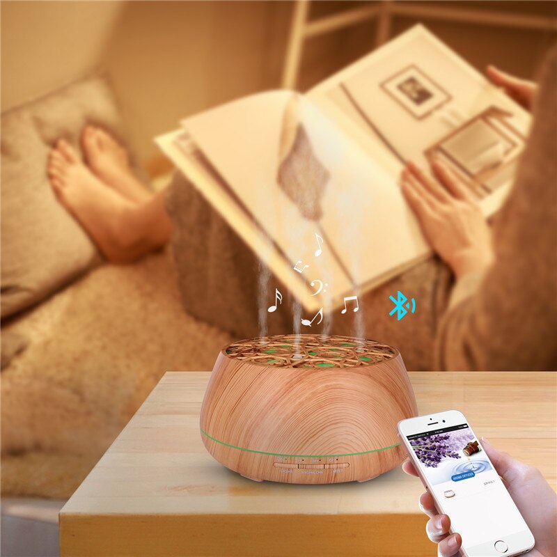 Ultrasonic Aroma Essential Oil Diffuser with Bluetooth Music Speaker